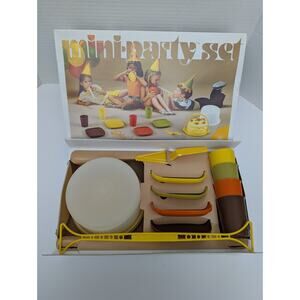 Vintage 1980 Tupperware Mini Party Set Children’s Toy Playset with Box Retro